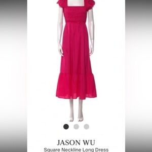 Jason Wu Pink Square Neckline Long Dress